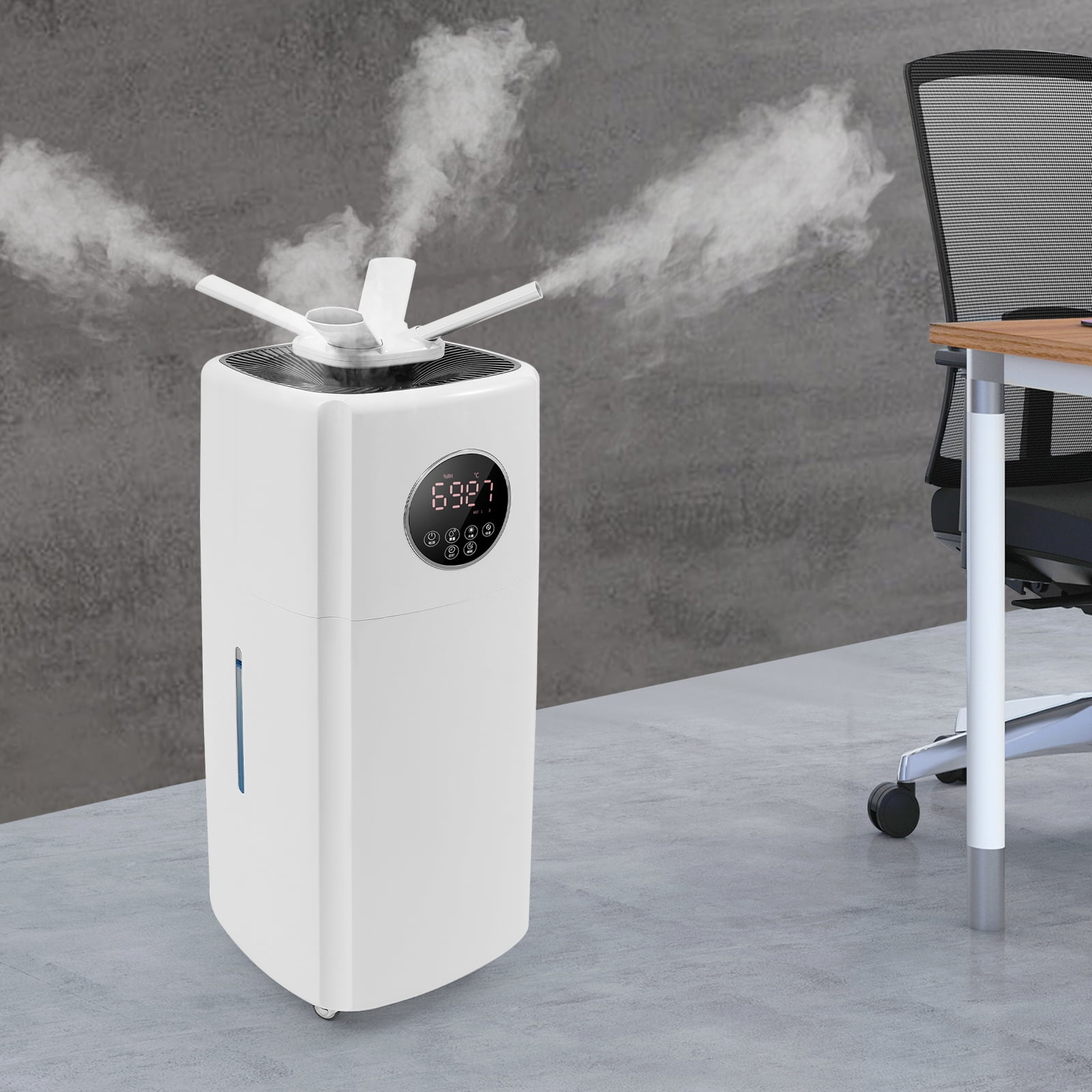 Peakora 5.5gal Commercial Humidifier 360° Rotatable Large Whole-House Style Humidifier with 3 Speed Quiet & Four-Way Nozzle Suitable for Places with an Area of 645.83-3229.17ft²