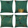 thumbnail image 1 of Funda de cojín 45x45 fundas de almohada de lino verde sofá decorativo, 1 of 5