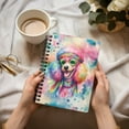 thumbnail image 3 of Hippie Poodle Portrait Watercolor Tie-Dye Vintage Styles Spiral Bound Journal Poodles Dog Lover Gifts Idea 5x7in Spiral Notebook - 00014, 3 of 5