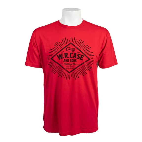 Case XX Knives Large Red and Black T-Shirt Diamond W.R Case & Sons Graphic
