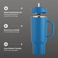 thumbnail image 5 of TAL 40oz Stainless Steel Hudson Tumbler with Straw, Blue, 5 of 12
