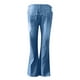 thumbnail image 4 of WILLBEST Jeans Mujer Pantalones Vaqueros Acampanados Elásticos para Mujer, de Mezclilla Desgastada a La Moda Con Estampado de Corazones, Ajuste Cómodo E Informal, Diseño Roto para Mujer. Chica, 4 of 4
