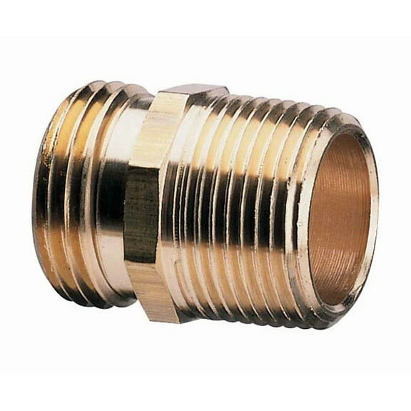 Gilmour 3/4 In. Brass Threaded Double Male Hose Connector
