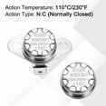 thumbnail image 5 of 2 Pcs KSD301 Thermostat 110°C/230°F 20A Normally Closed N.C Adjust Snap Disc Temperature Switch with Terminal Wire for Microwaves,Oven,Coffee Maker, 5 of 5