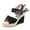 Black, variant on Mostsola Polka Dot Wedge Heel Platform Sandals for Women Peep Toe High Heel Sandals Bow Ankle Strap