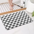 thumbnail image 4 of Gray and White Checkerboard Checkered Pattern Bathroom Rugs Mat,Non Slip Microfiber Bathroom Rug,Rubber Backing,Soft Bathroom Mats for Bathroom Floor,Tub and Shower,17x27in(43x68cm), 4 of 5