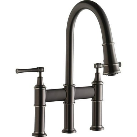 Elkay Lkec2037as Explore Pull Down Bridge Kitchen 3 Hole Faucet