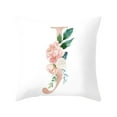 thumbnail image 1 of Valentine's Day Alphabet Decorative Throw Pillow Case, Personalized Letter Flowers Cushion Cover 18 x 18 Inch, Square Pillow Protectors for Sofa Couch Bedroom Car Chair Home Decor, J, 1 of 11