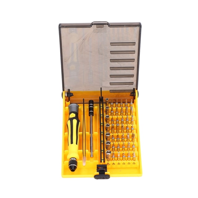 Juego de minidestornilladores 45 en 1, kit de herramientas de brocas de reparación pequeñas y precisas con eje de extensión de pinzas