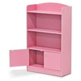 thumbnail image 2 of Furinno Lova Bookshelf with Storage Cabinet, Pink, 2 of 8