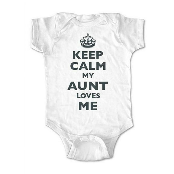 Keep calm my aunt loves me - wallsparks cute & funny Brand - baby one piece bodysuit - Great baby shower gift!