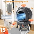 thumbnail image 2 of Famistar Automatic Cat Litter Box Self Cleaning, 100+15L Large Size Litter Box, 2.4G WiFi APP Control, Odor Removal, Safety Protection with Litter Mat & Liner, 2 of 9