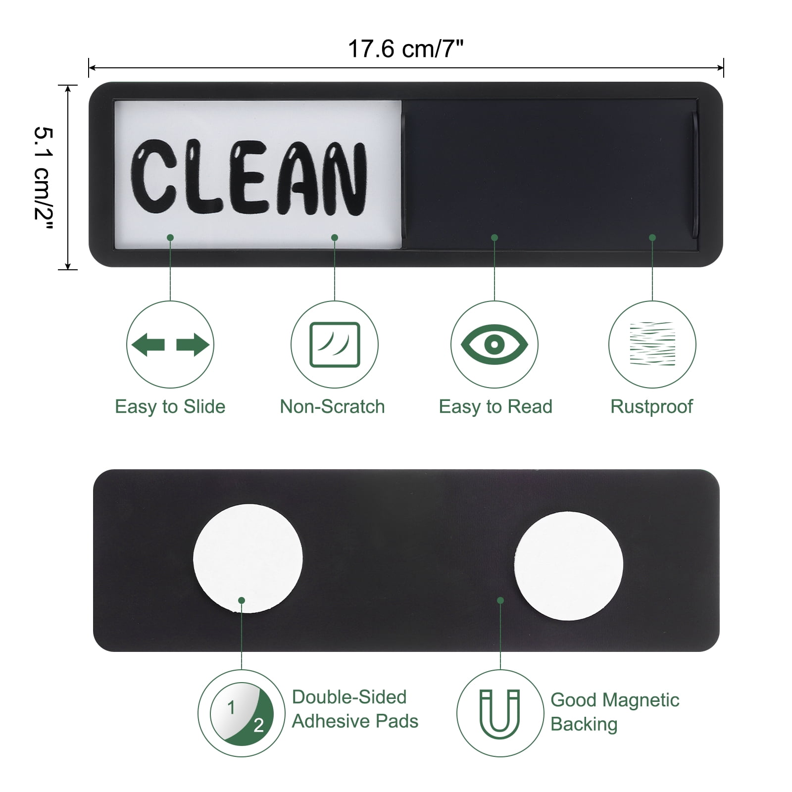 Unique Bargains Dishwasher Magnet Clean Dirty Sign Cat Claw Sign Black