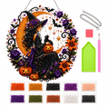 thumbnail image 2 of Halloween Diamond Art Hanging Kits for Adults Beginners, DIY 5D Crystal Diamond Painting Ornament Kit with Acrylic Hanging Plate, Halloween Decor Wall Art Craft Gift, 2 of 9