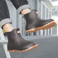 thumbnail image 5 of Women’s Mid Calf Waterproof Rubber Rain Boots, Non-Slip Pull On Slip Resistant Footwear for Outdoor Gardening, Rainy Day Daily Wear Gray 10, 5 of 7