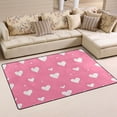 thumbnail image 2 of Pink Tile Love Red Pattern Memory Foam Area Rug 60"x39" Non Slip, Absorbent, Fade Proof for Living Room, Bedroom, Office, 2 of 7