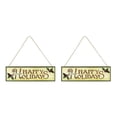 thumbnail image 1 of Letrero de madera Wosthever Luz LED Navidad 2piezas, 1 of 5