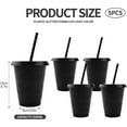 thumbnail image 2 of Reusable Plastic Cup 5 Pcs Drinkware Tumblers Coloured Acrylic Cups Tumblers With Lids And Straws Plastic Bulk Iced Plastic Cold Water Tumblers Iced C, 2 of 5