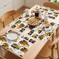 thumbnail image 5 of Construction Truck Placemats Set of 6 Cartoon Grips and Bulldozers Stirrup Car Place Mats Indoor Wipeable Table Mats Washable Dining Table Placemats for Kitchen Holiday Party Home Decor 13x19 Inch, 5 of 9