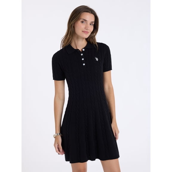 U.S. Polo Assn. Women's Cable Knit Sweater Dress