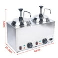 thumbnail image 2 of 110V Electric Countertop Nacho Cheese Dispenser w/ Pump Hot Fudge Caramel Warmer, 2 of 12