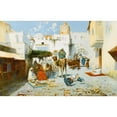 thumbnail image 2 of José Navarro y Llorens 24x17 Black Ornate Framed Double Matted Museum Art Print Titled: The Souk (1900), 2 of 5