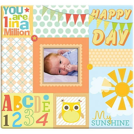 Baby Circles Post Bound Scrapbook with Window, 12" x 12