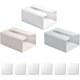 thumbnail image 1 of Caja de plástico autoadhesiva montada en la pared, dispensador de toallas de papel, caja de pañuelos montada en la pared, caja de almacenamiento de pañuelos adecuada para oficina, dormitorio, baño Feliz Sencillez, 1 of 5