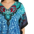 thumbnail image 5 of Miss Lavish London Women’s Long Kaftan Dress – Plus Size Maxi Caftan, Full-Length Beach Cover Up, Boho Resort Wear, Modest Summer Dress for Vacation & Lounge-Blue,2XL, 5 of 7