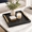 Black-20" x 20" x 3", variant on Blue 20" x 20" x 3" Decorative Serving Tray for Ottoman and Coffee Table