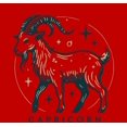 thumbnail image 2 of Capricorn Zodiac Sign Adult Red Crew Neck Short Sleeve Tee-Medium, 2 of 2