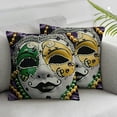 thumbnail image 2 of Nawypu Mardi Gras Pillow Covers  for Home Decorations Beads Eye Mask Fleur De Lis Decor Happy Mardi Gras Throw Pillows Decorative Cushion Cases Mardi Gras Decorations 2pc, 2 of 6