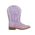 thumbnail image 2 of Roper Girls Floral Glitter Square Toe Cowboy   Mid Calf Boots, 2 of 7