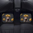 thumbnail image 4 of Renewold Car Floor Mats 4 PCS Universal Fit Heavy Duty Front & Rear Car Carpet for Most Vehicles, Auto Interior Accessories Decor, Highland Cow Sunflower Black Leopard Print, 4 of 7