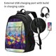 thumbnail image 2 of Easygdp Spring Flower Seasonal Mochila para Laptop de Viaje con Puerto USB, Mochila para Laptop con Puerto de Carga USB para Mujeres y Hombres, 2 of 7
