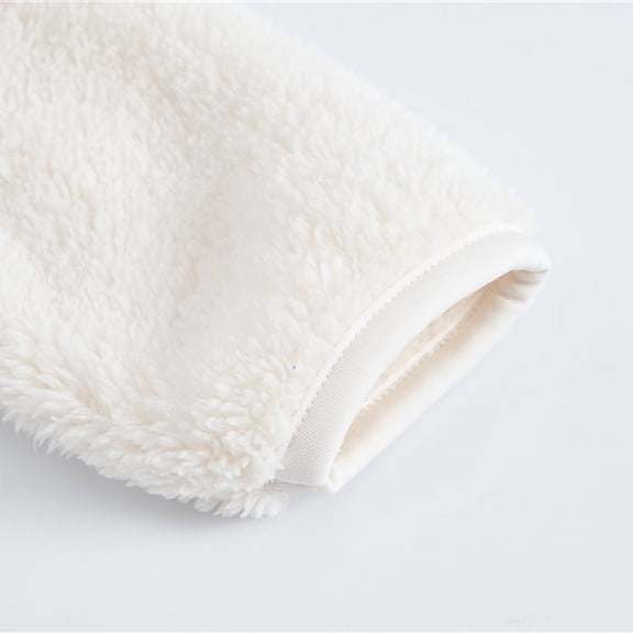 Vedolay Jackets Girls Jacket Fall Winter Casual Fuzzy Outwear Cozy Coat,White 6-12 Months