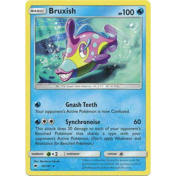 Pokemon Burning Shadows Bruxish #38