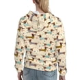 thumbnail image 7 of Wukai Dachshund Dog Print Womens Hoodies Fleece Sweatshirts Long Sleeve Sweaters Pullover Fall Outfits Winter Clothes-Small, 7 of 7