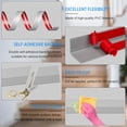thumbnail image 3 of Vinyl Stair Nosing, Stair Edge Trim, Stair Edge Protector, Non-Slip Self Adhesive Stair Edge Protector Suitable for Indoor/Outdoor Stairs, Easy to Install, Non-Slip and Waterproof (Gray, 20FT), 3 of 7