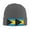 Deep Heather, variant on Retro Bahamian Flag Winter Beanie Hats for Men Women Warm Cozy Knitted Cuffed Skull Cap Black