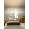 thumbnail image 6 of Custom Personalized Name Engrave LED Night Light Up Table Desk Lamp Boys Sports School Team Football Choice Design Room Décor Gift, 6 of 7
