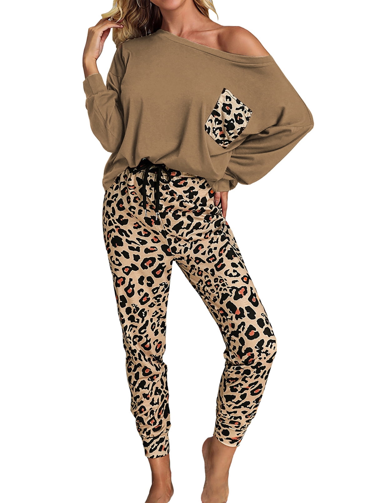 Comfy 2pc-Set Soft Loungewear Kleding Dameskleding Pyjamas & Badjassen Pyjamashorts & Pyjamabroeken Shorts Animal Print Lounge Set- Leopard Print lounge Set shorts Cheetah Print,Lounge Set Womens 