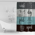 thumbnail image 3 of Hokiten Shower Curtain, Teal Gray Brown Fabric Shower Curtains for Bathroom, Vintage Art Wooden Retro Bath Curtain Waterproof Bathtub Curtains with 12 Hooks, Long 72" x 84", 3 of 7