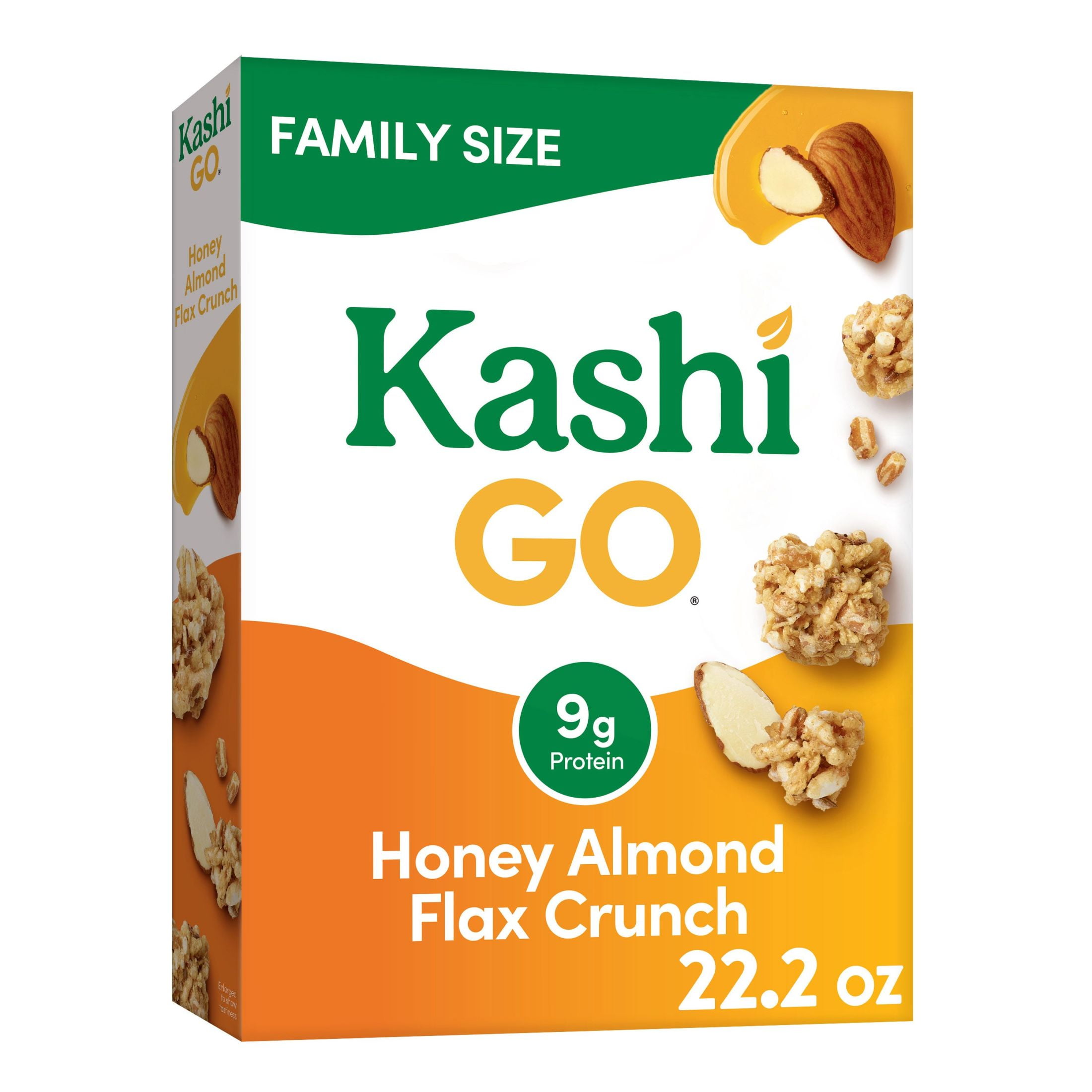 Kashi GO Honey Almond Flax Crunch Breakfast Cereal, 22.2 oz