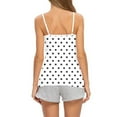 thumbnail image 4 of ZQGJB Tank Top for Women Loose Fit Polka Dot Print Summer Spaghetti Straps Cami Top Basic Scoop Neck Adjustable Cute Sleeveless Shirts Gray XL, 4 of 6