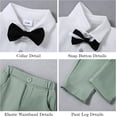 thumbnail image 5 of ZOEREA Baby Boy Clothes Toddler Boy Outfits 4PCS Gentleman Dress Romper/Vest/Pants/Bow Tie Cotton Suit Sets, 5 of 12
