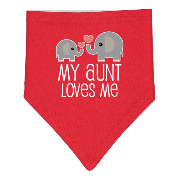 Inktastic My Aunt Loves Me Niece Nephew Elephant Baby Bandana Bib