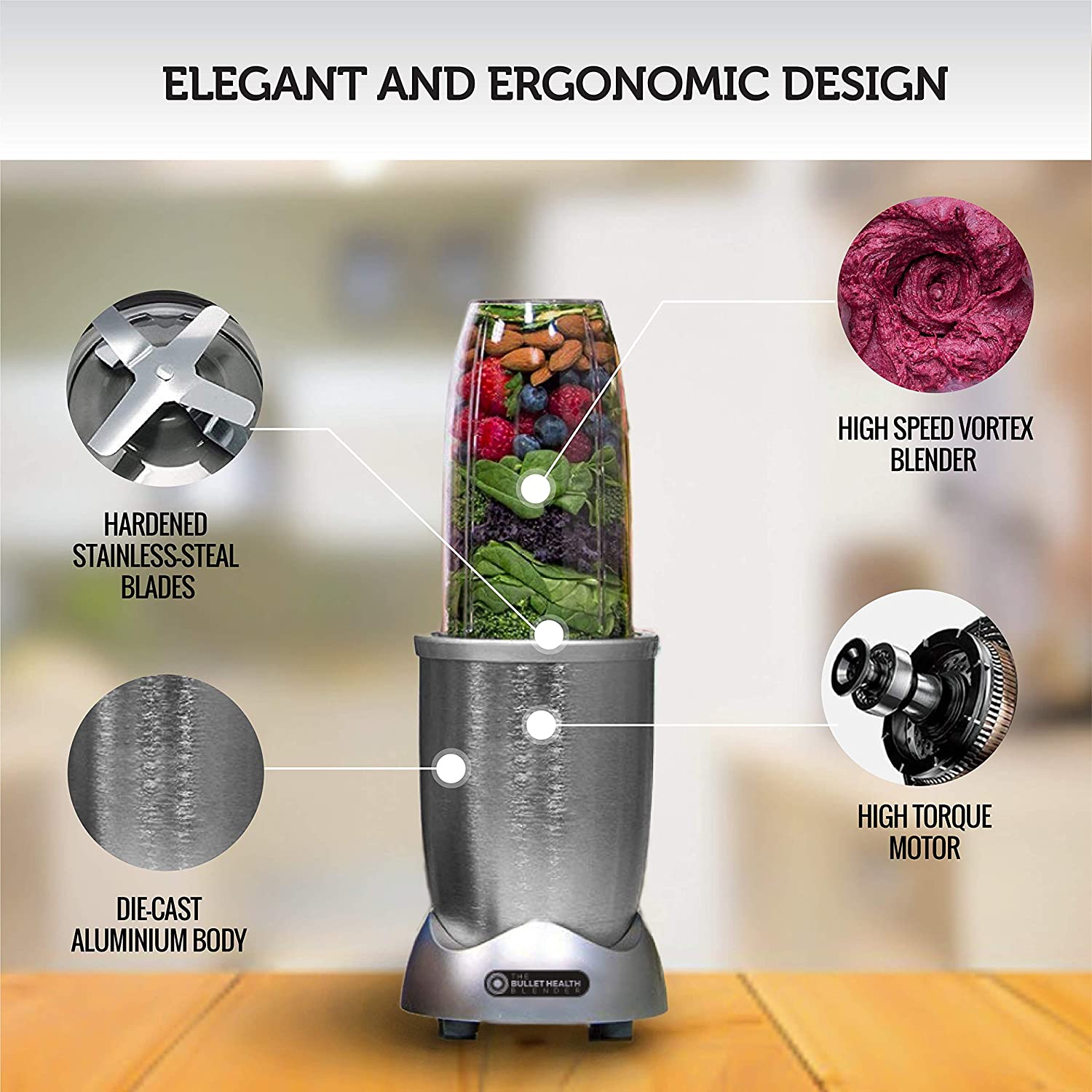 Buy Bullet Blender Combo Mixer with 250WSliver Online at Lowest Price