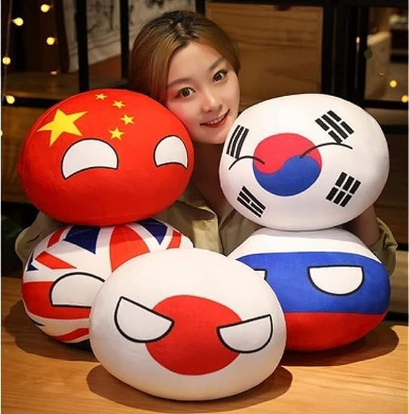 11.8 in Country Balls Plushies Poland Ball Doll for Children