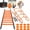 Orange, variant on CONCETTA Agility Ladder Training Set with Speed Parachute, Hurdles, Cones, Jump Rope, Soccer Football Speed & Coordination Equipment, Blue